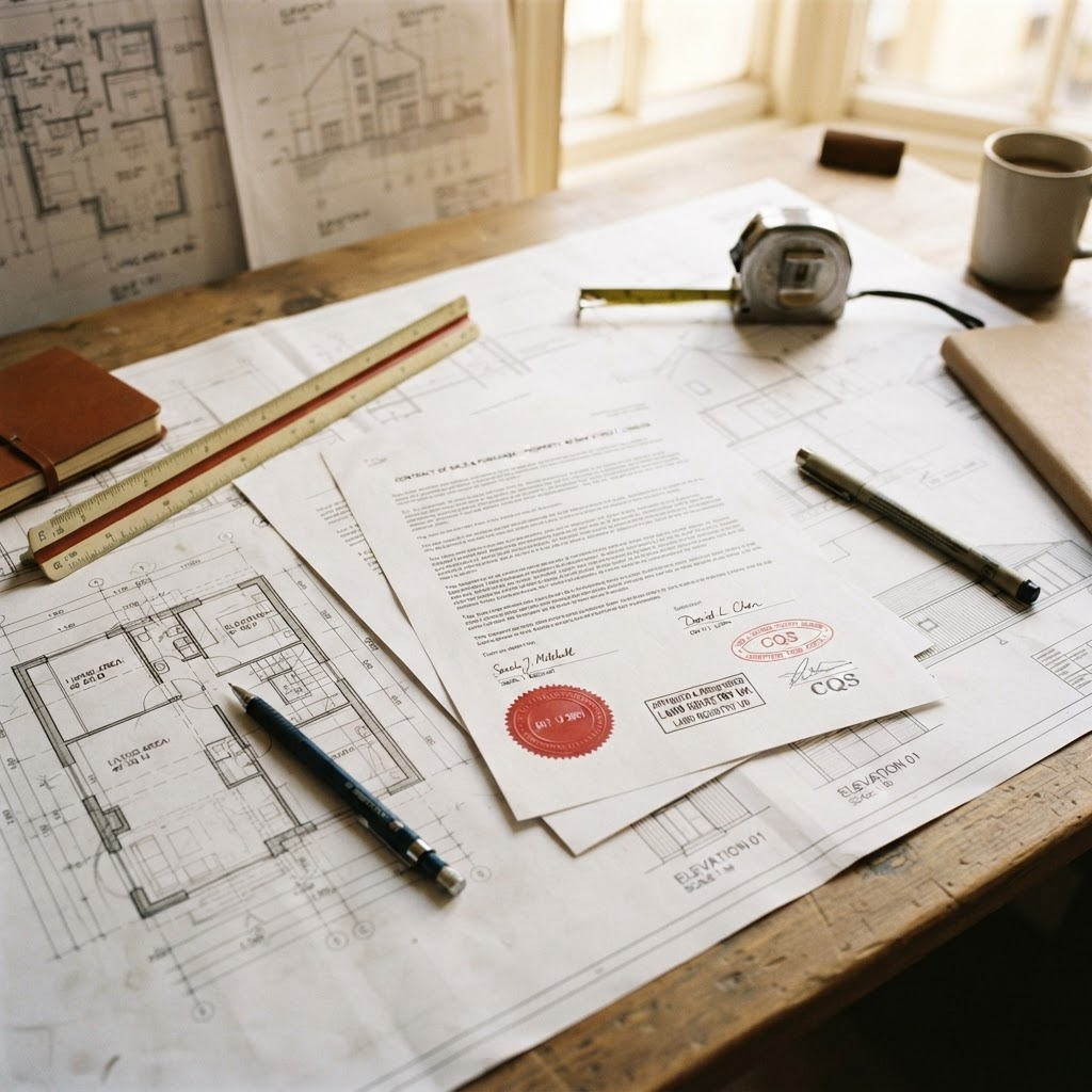 Documentos e plantas de regularização imobiliária